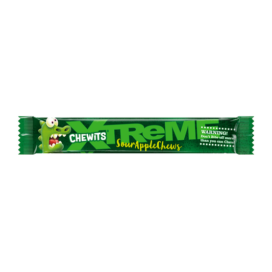 Chewits Extreme Sour Apple Chews Retro Sweets