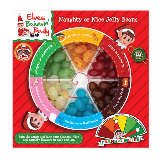 Elves Behaving Badly Naughty or Nice Jelly Bean Game Christmas Sweets