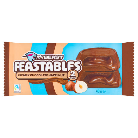 Feastables by Mr Beast Creamy Chocolate Hazelnuts Cups American Chocolate Bars