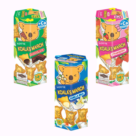 Lotte Koalas March Biscuits Bundle of All Flavours Japanese Snacks