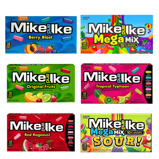 Mike & Ike Theatre Box Bundle of 6 Flavours American Candy