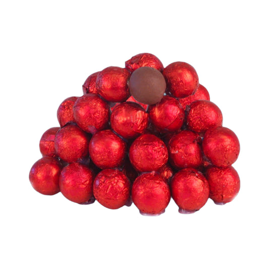 Milk Chocolate Red Foil Balls Killer Candy