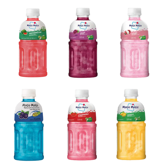 Mogu Mogu Fruit Juice Drink  Bundle of 6 Flavours Thailand Drinks
