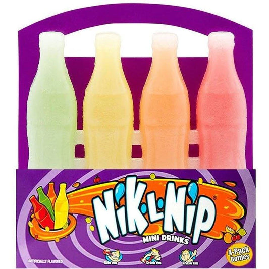 Nik L Nip Original Wax Bottles 4 Pack American Candy