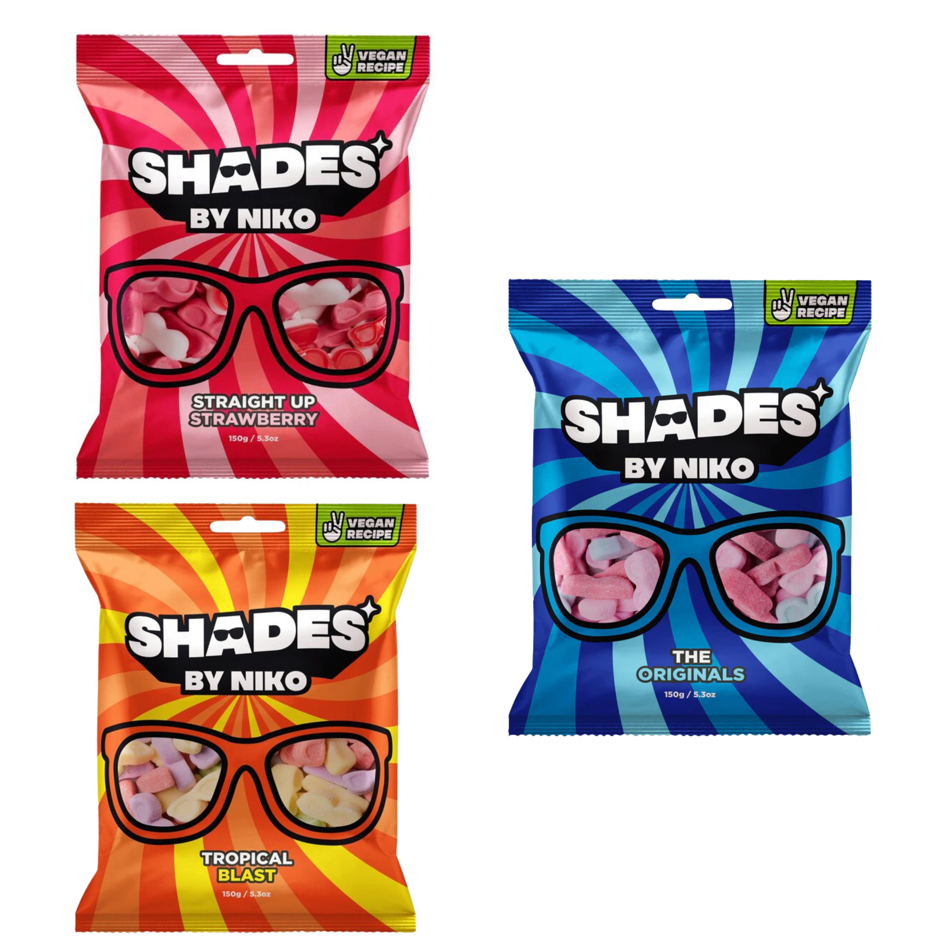 Shades by Niko 3 Pack Bundle of All Flavours American Candy