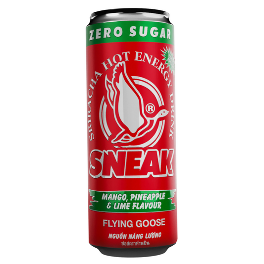 Sneak Energy x Flying Goose Sriracha Mango, Pineapple & Lime Energy Drink