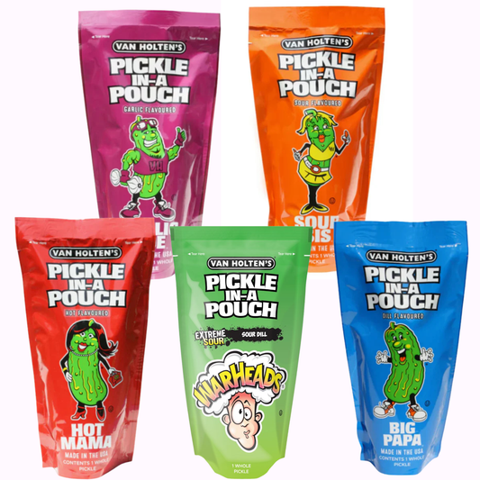 Van Holtens Pickle In a Pouch Bundle of 5 Flavoured Pickles (American)