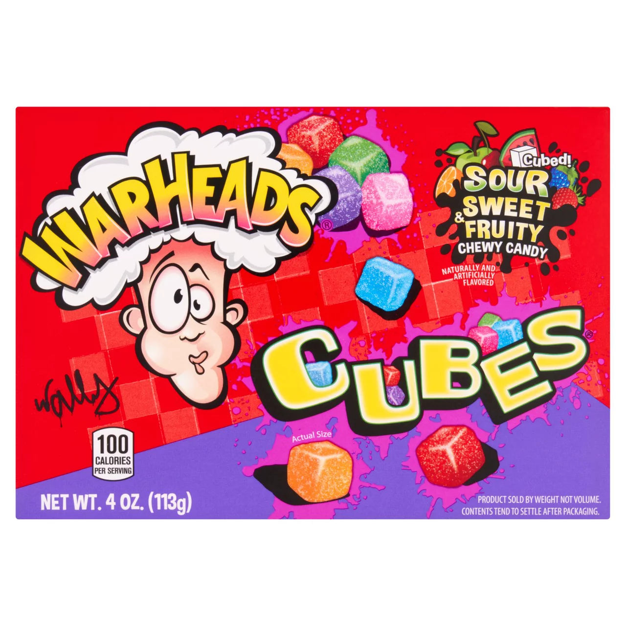 Warheads Sour Chewy Cubes Theatre Box American Candy