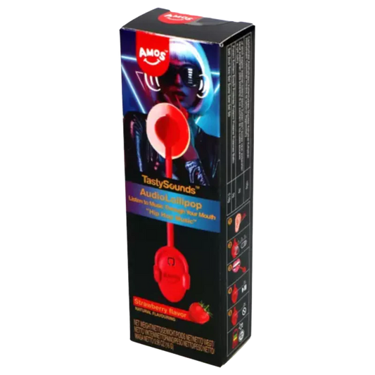 AMOS Tasty Sounds Hip Hop Strawberry Musical Lollipop Japanese Candy