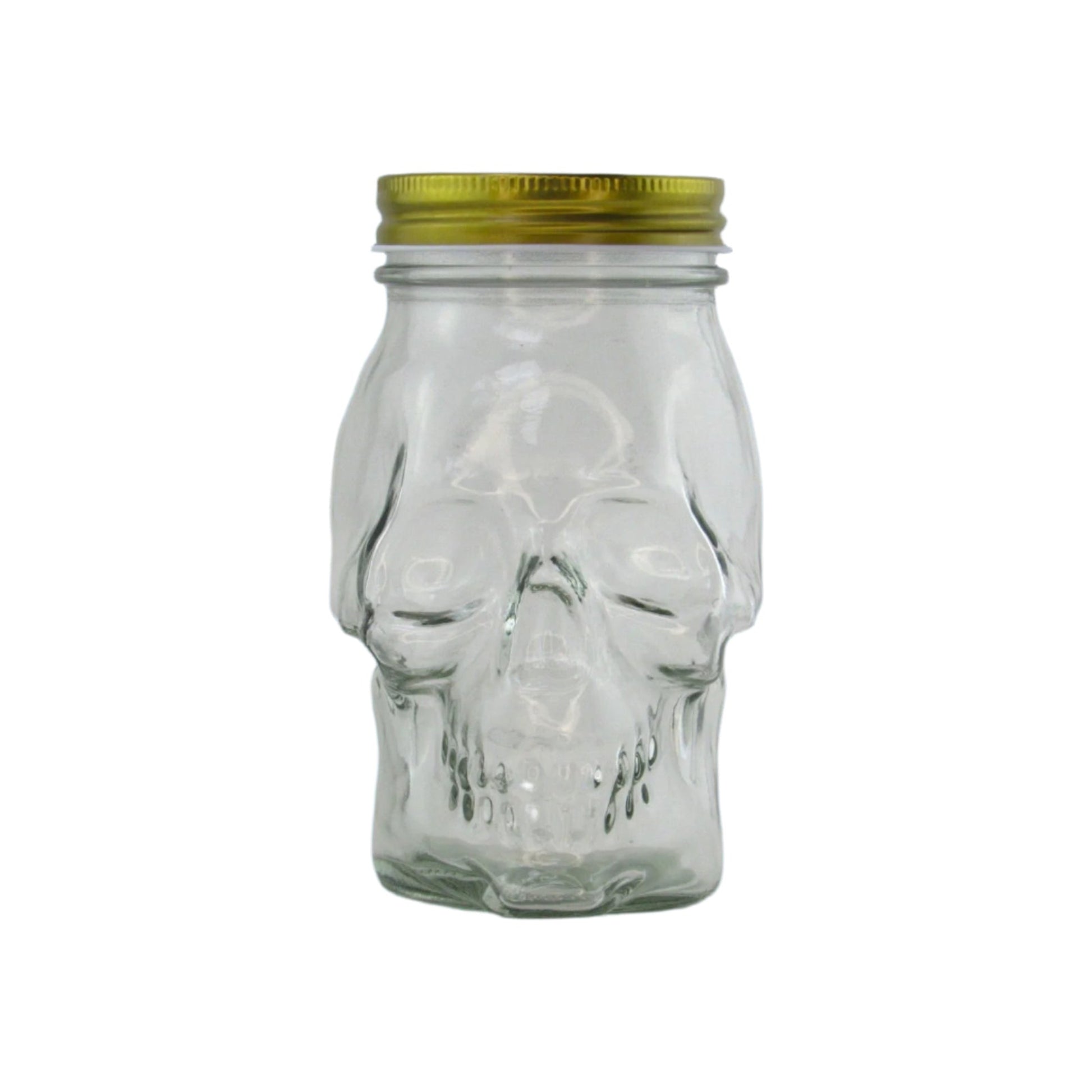 Empty Glass skull Jar for Retro sweets