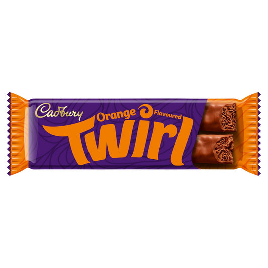 Cadburys Orange Twirl Milk Chocolate Bar Retro Chocolate Bars