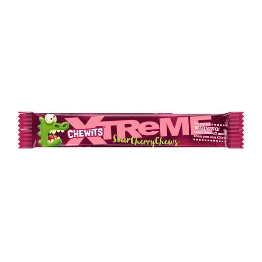 Chewits Extreme Sour Cherry Chews Retro Sweets