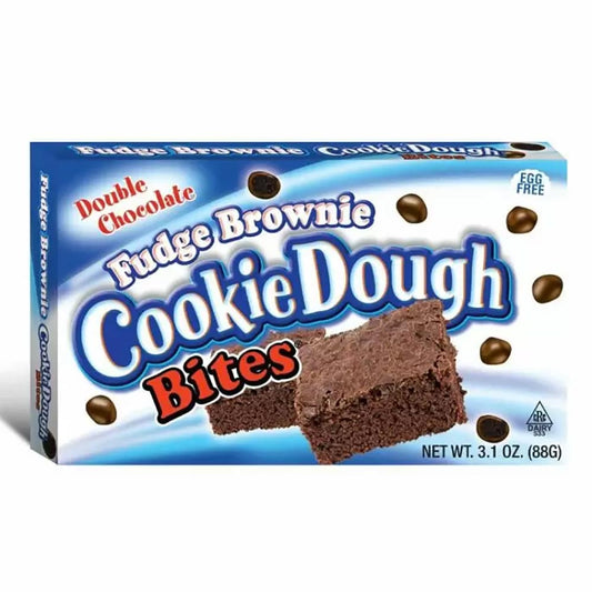 Chocolate Fudge Brownie Cookie Dough Bites Theatre Box American Candy