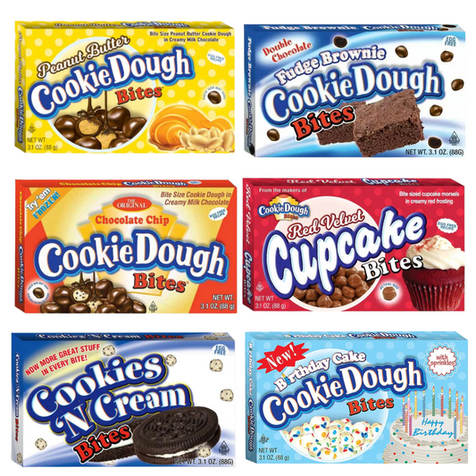 Bundle of 6 Cookie Dough Bites Theatre Boxes American Candy