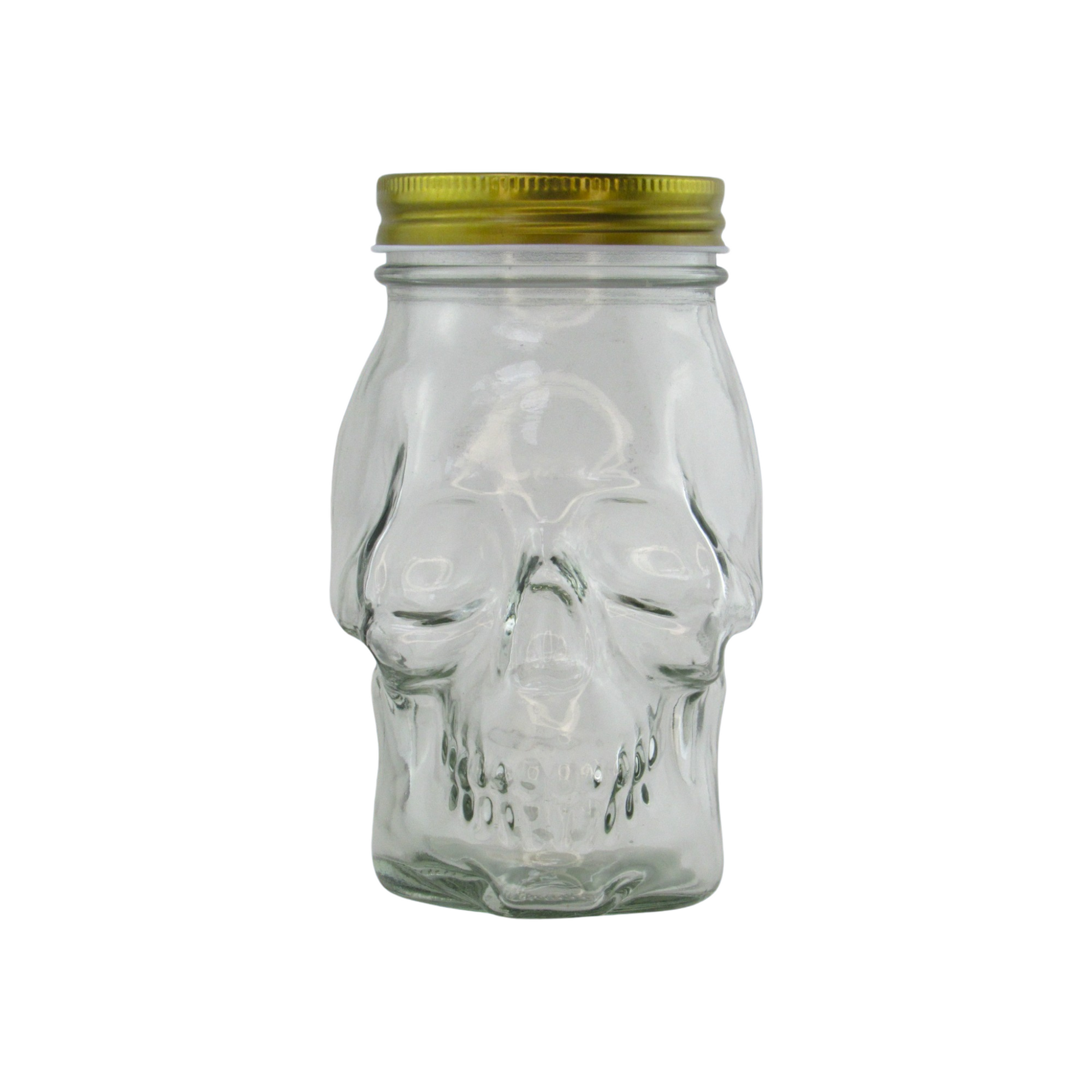 Empty Glass skull Jar for Retro sweets