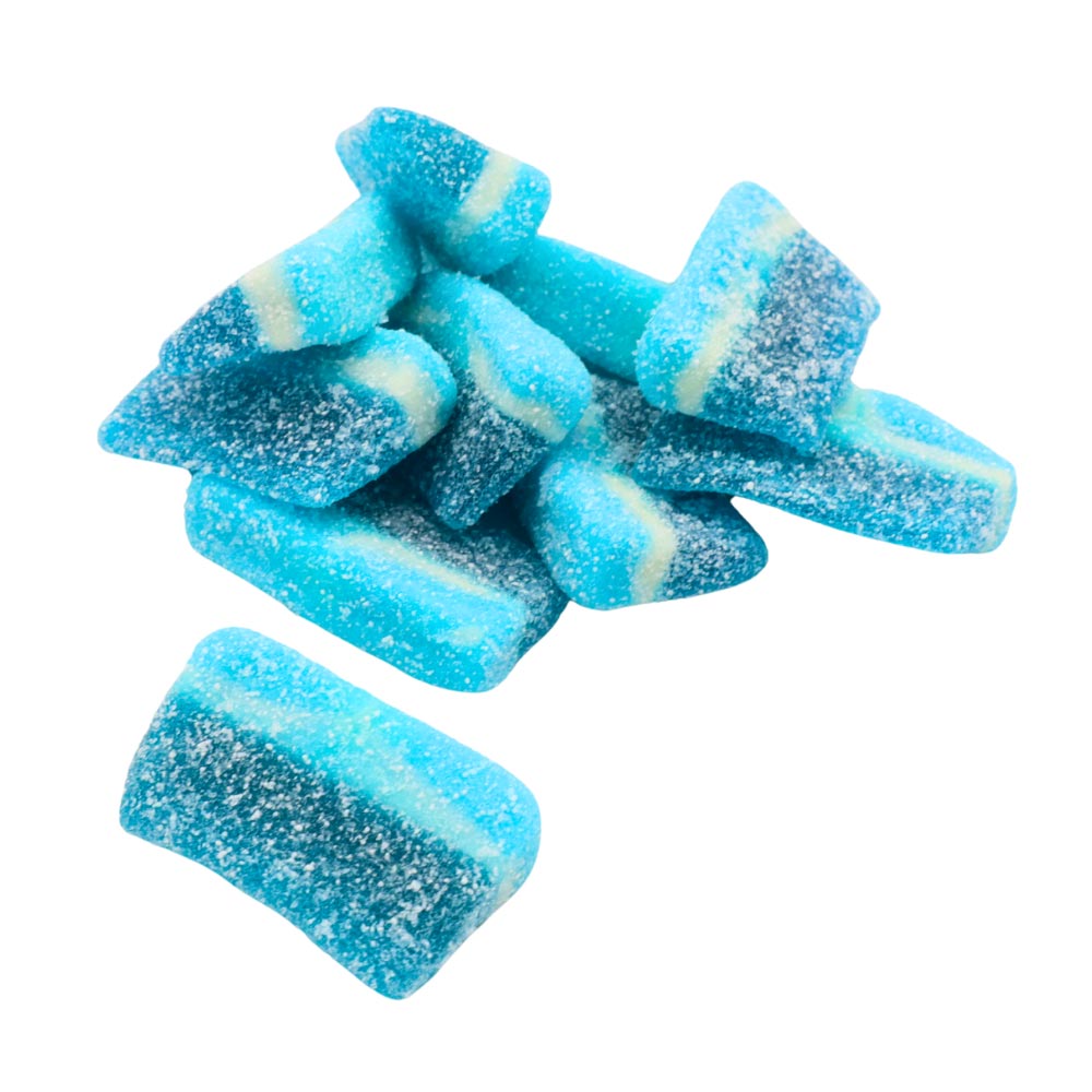 Fizzy Jelly Blue Raspberry Slices Retro Sweets