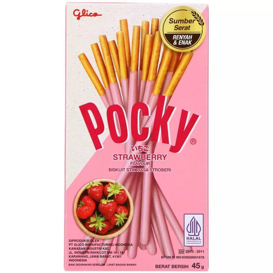 Glico Strawberry Pocky Wafer Biscuit Sticks Japanese Snack
