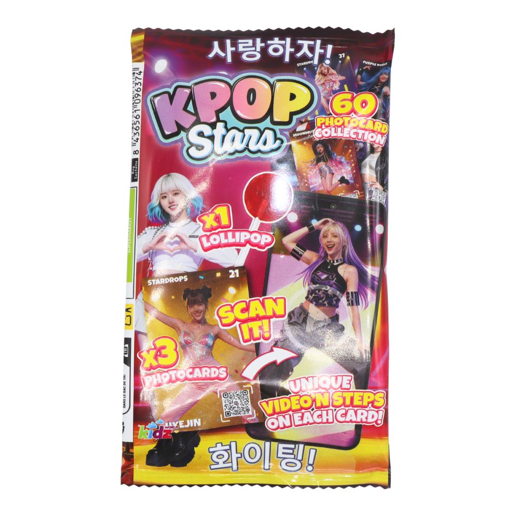 K Pop Stars Lollipop & Photocard Korean Sweets