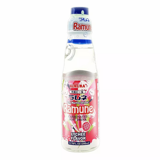 Kimura Ramune Lychee Japanese Marble Bottle Drink