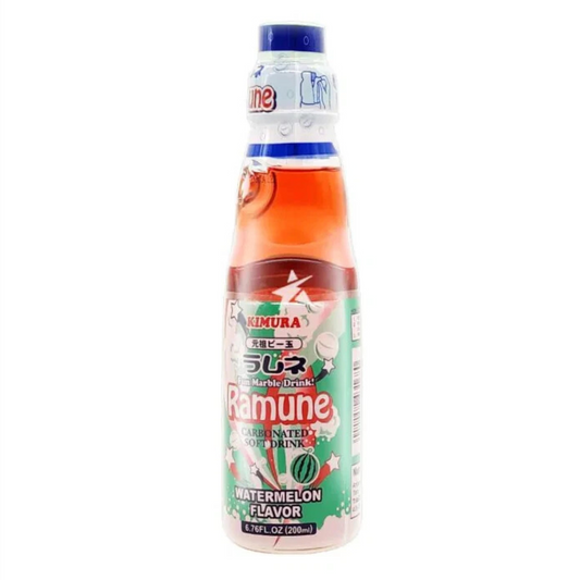 Kimura Ramune Watermelon Japanese Marble Bottle Drink