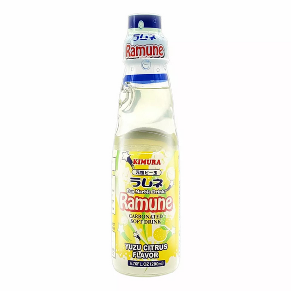 Kimura Ramune Yuzu Citrus Marble Bottle Drink - Japan - Killer Candy