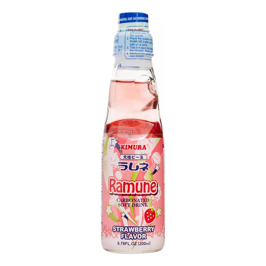 Kimura Ramune Strawberry Asian drinks marble drinks