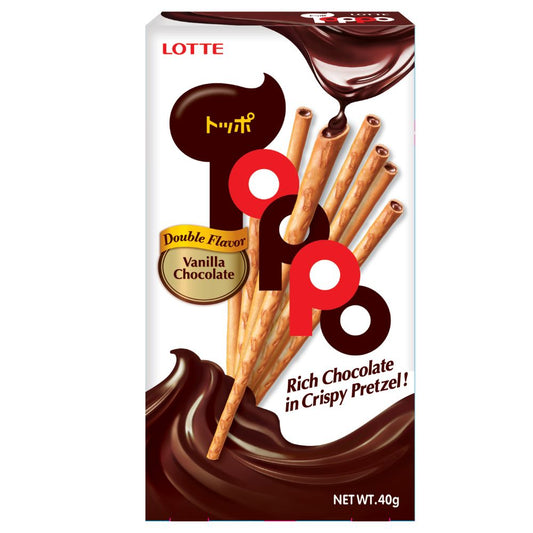 Lotte Toppo Vanilla Chocolate filled Pretzel Sticks Japanese Snacks