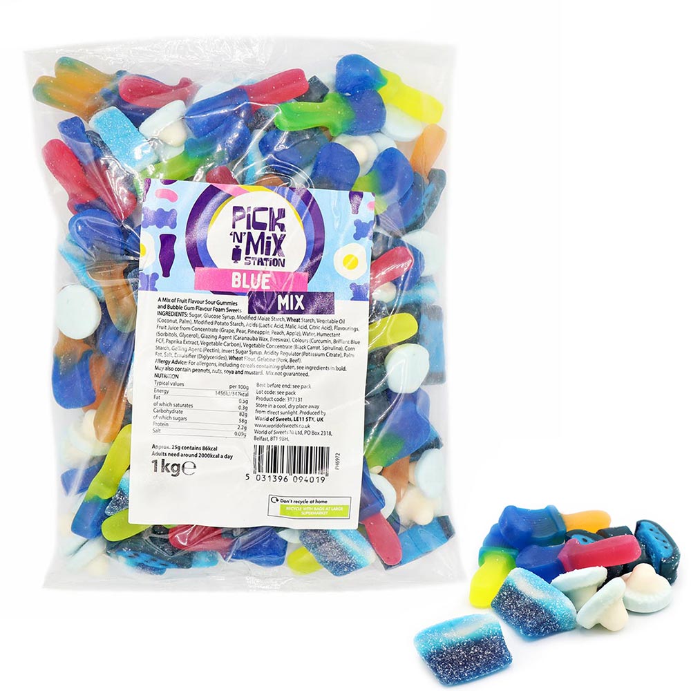 Pick N Mix Station 1kg Blue Mix Pick N Mix Bag PIck N Mix Sweets