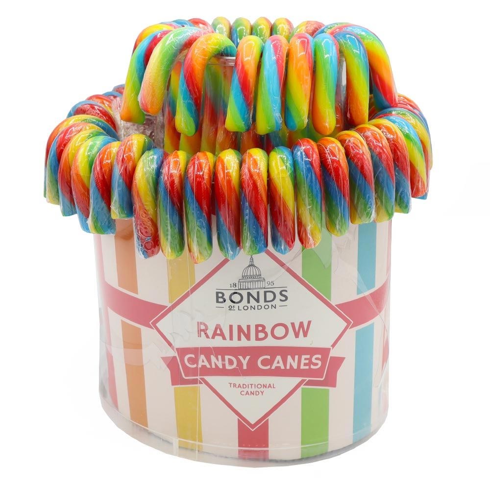 Rainbow Candy Cane Fountain contains 60 Candy Canes Christmas Sweets
