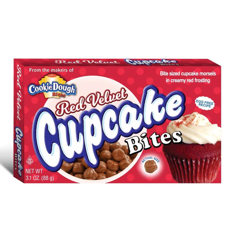 Red Velvet Cupcake Cookie Dough Bites Theatre Box American Candy