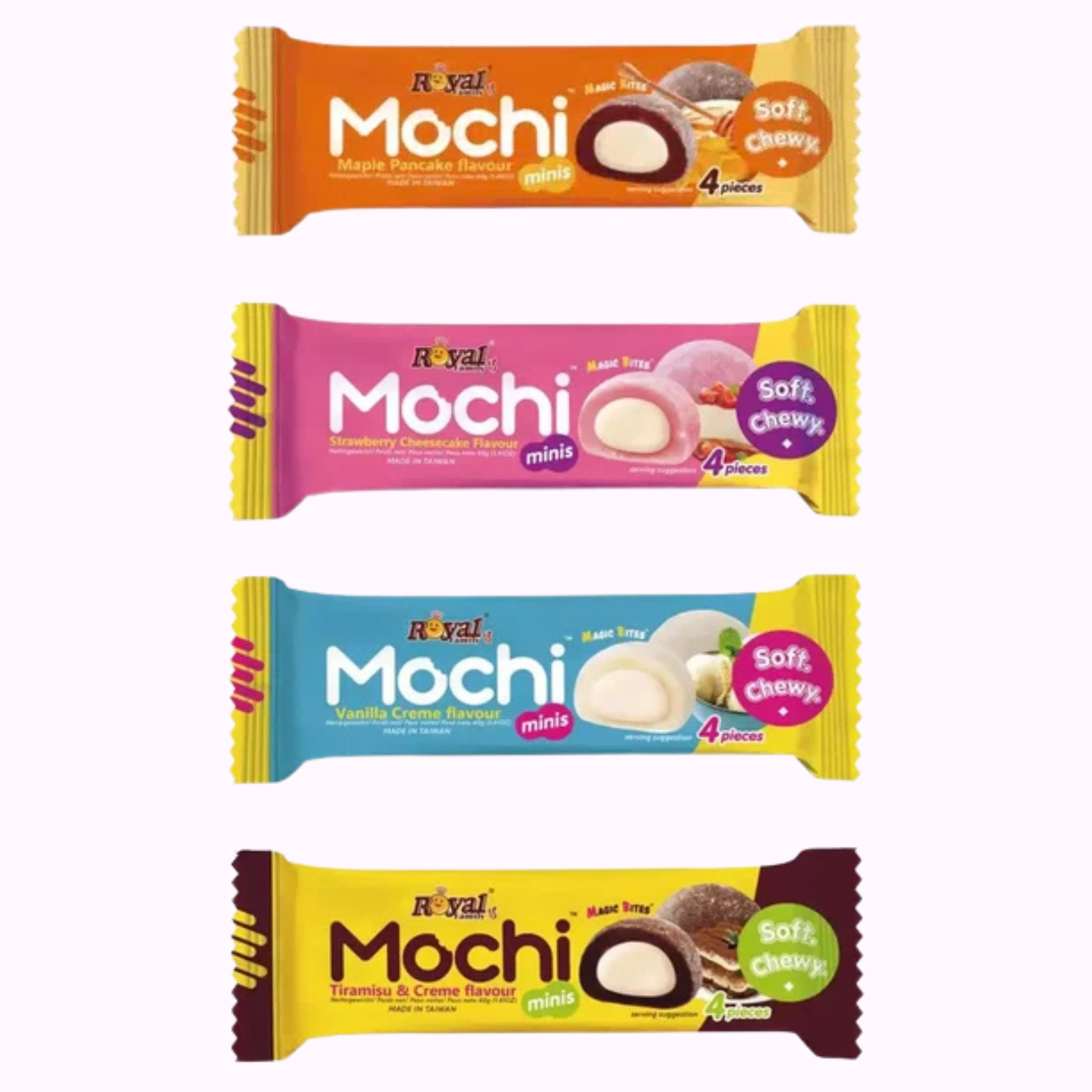 Royal Family Mini Mochi Bundle of 4 Flavours Taiwanese Snacks