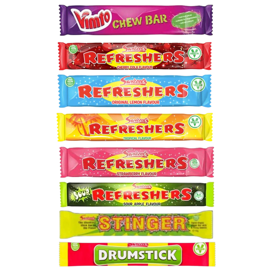 Swizzels Chew Bars Bundle of 8 Bars Retro Sweets