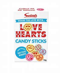 Swizzels Love Hearts Candy Sticks hard pressed candy retro sweets Killer Candy
