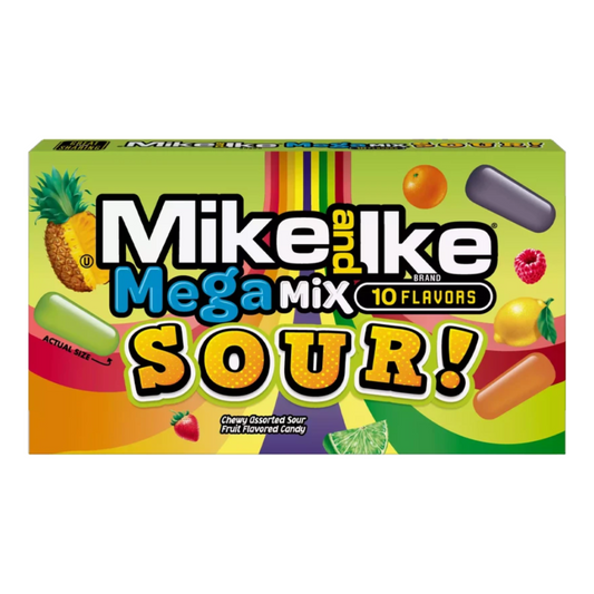 Mike & Ike Mega Mix Sour Theatre Box American Candy