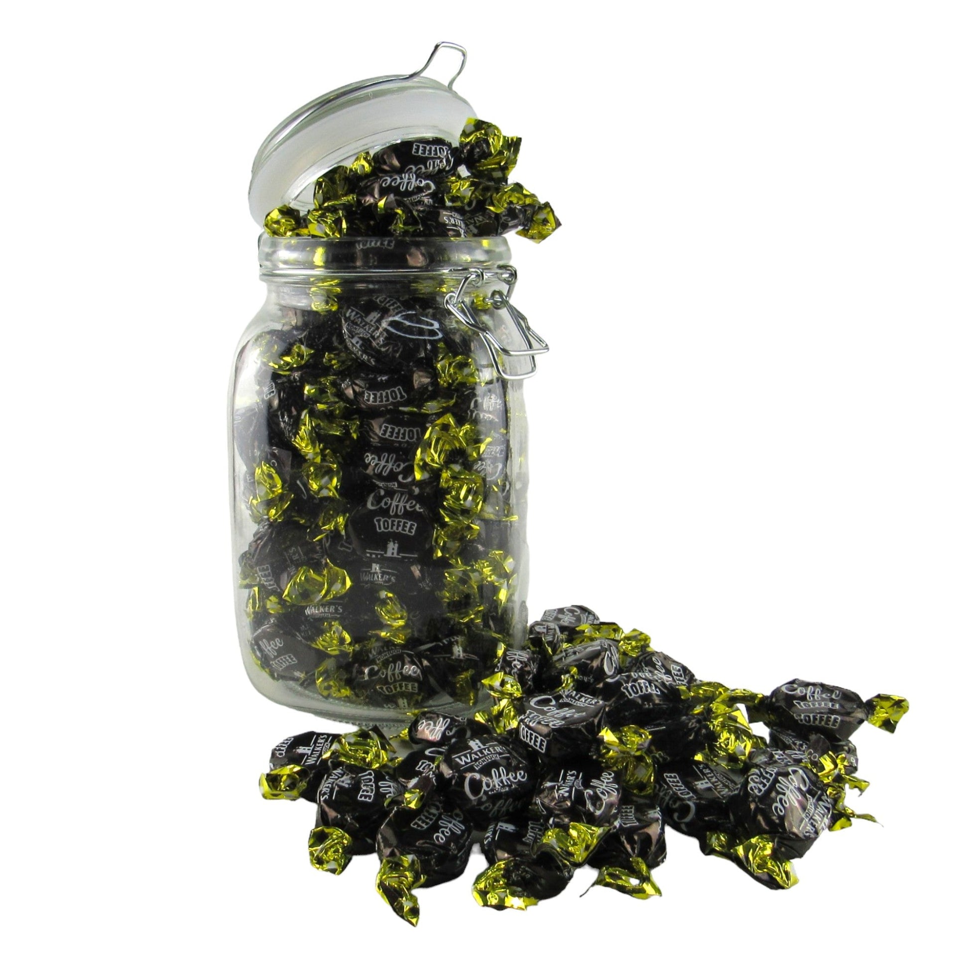 walkers coffee toffe kilner jar toffee sweets retro sweets gift idears killer candy
