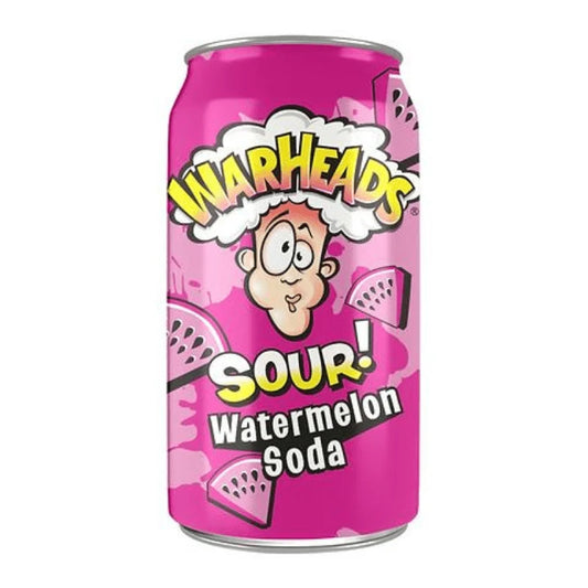 Warheads Sour Watermelon Soda Can American Soda