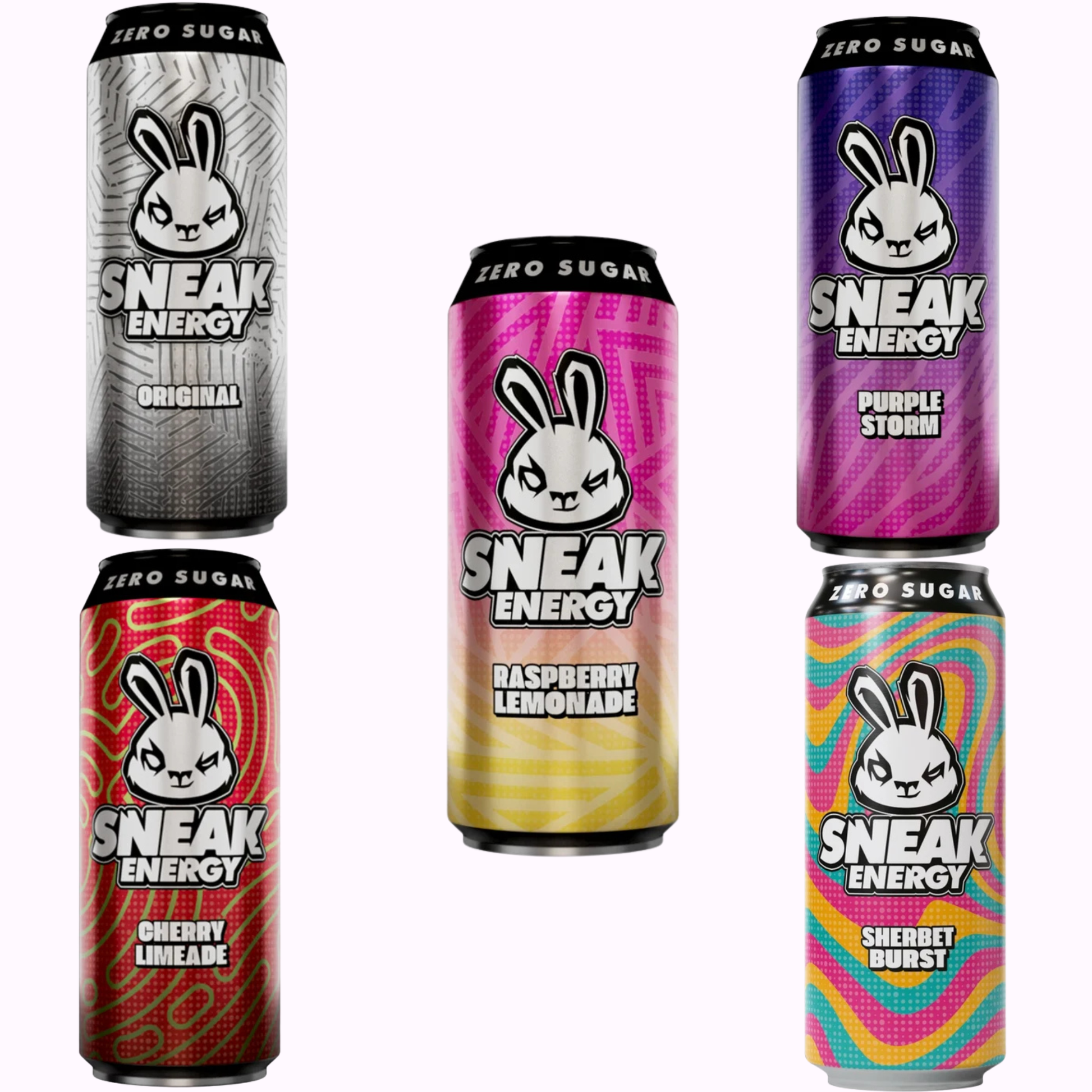 Sneak Energy Drinks bundle of 5 Flavours Energy Drinks
