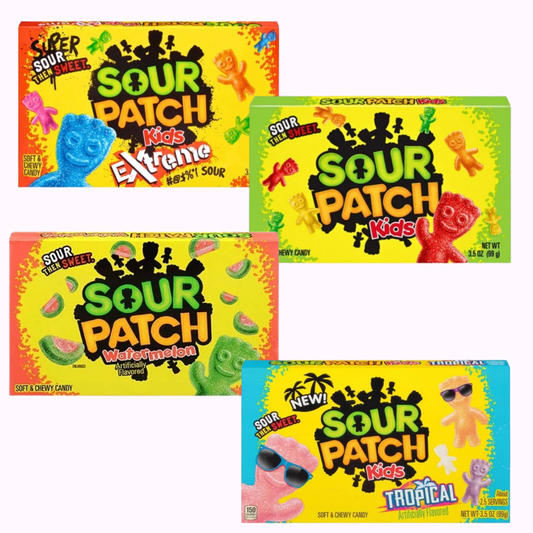 Sour Patch Kids Theatre Boxes Bundle of 4 Flavours American Candy
